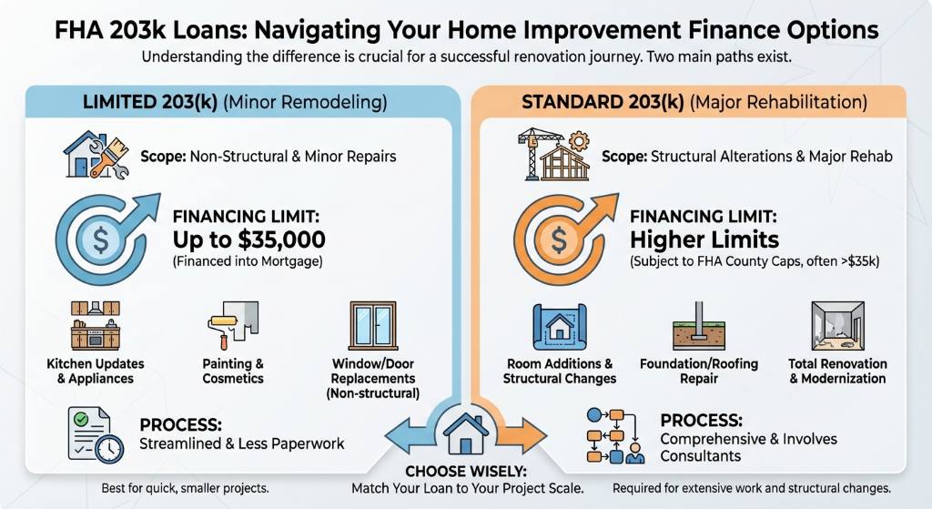 Standard 203(k) vs. Limited 203(k): Which is Right for You?