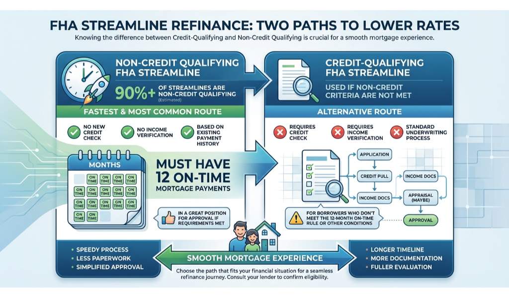 Credit-Qualifying vs. Non-Credit Qualifying FHA Streamlines