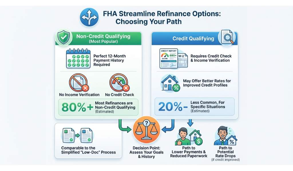 Credit-Qualifying vs. Non-Credit Qualifying FHA Streamlines