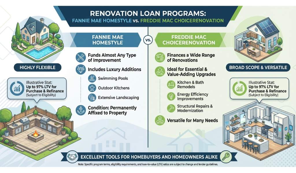 Comparing Fannie Mae HomeStyle and Freddie Mac CHOICERenovation