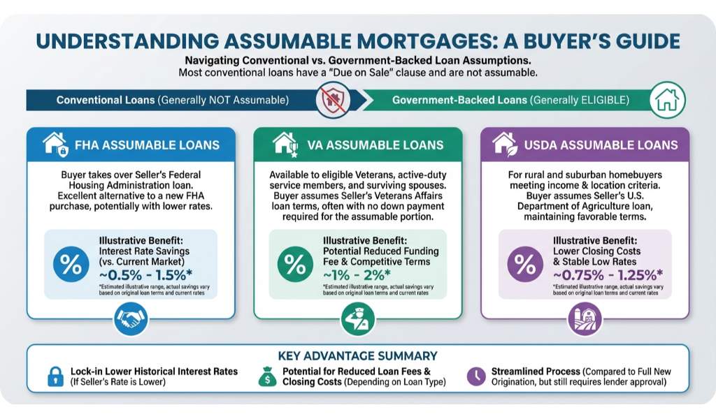 Types of Assumable Mortgages: FHA, VA, and USDA