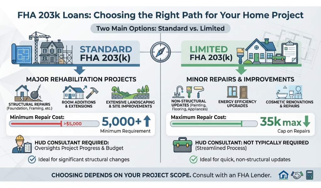 Standard 203(k) vs. Limited 203(k): Which is Right for You?
