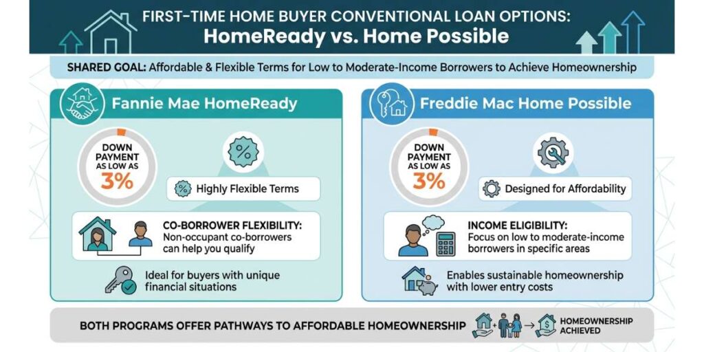 Top First-Time Home Buyer Mortgage Programs: HomeReady and Home Possible